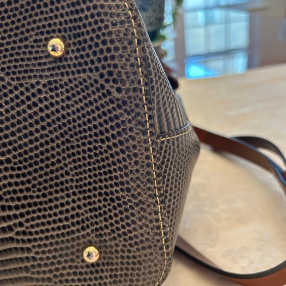 Dooney & Bourke Black and Brown Textured Tote - Picture 4 of 5